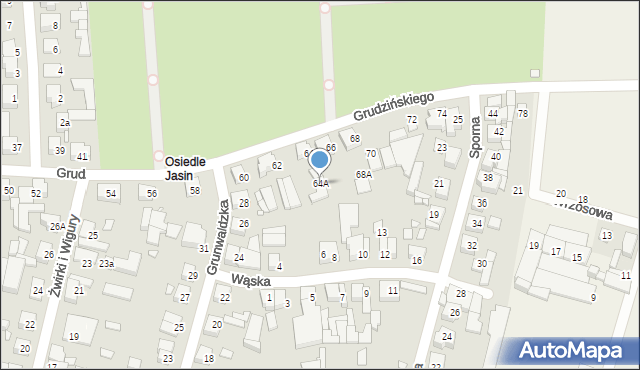 Swarzędz, Grudzińskiego Zygmunta, 64A, mapa Swarzędz