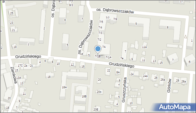 Swarzędz, Grudzińskiego Zygmunta, 7/1B, mapa Swarzędz