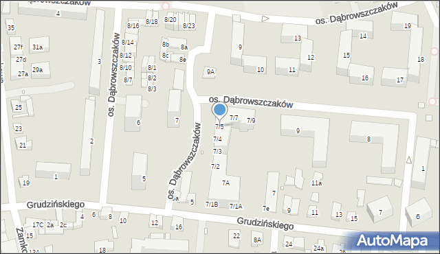 Swarzędz, Grudzińskiego Zygmunta, 7/5, mapa Swarzędz