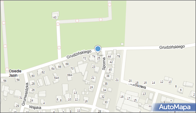 Swarzędz, Grudzińskiego Zygmunta, 74a, mapa Swarzędz