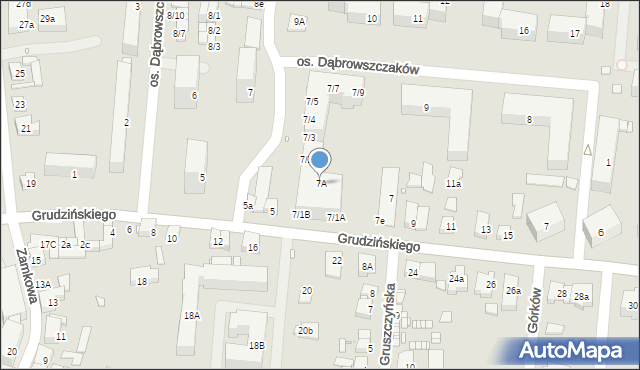 Swarzędz, Grudzińskiego Zygmunta, 7A, mapa Swarzędz
