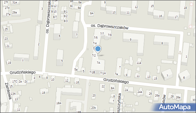 Swarzędz, Grudzińskiego Zygmunta, 7B, mapa Swarzędz