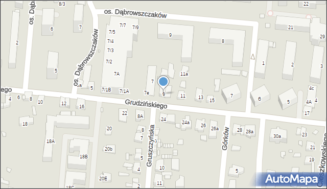 Swarzędz, Grudzińskiego Zygmunta, 9, mapa Swarzędz