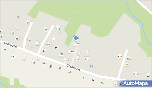 Świątniki Górne, Graniczna, 77A, mapa Świątniki Górne