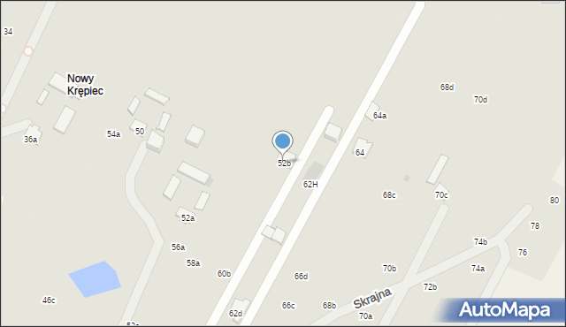 Świdnik, Grota-Roweckiego Stefana, gen., 52b, mapa Świdnika