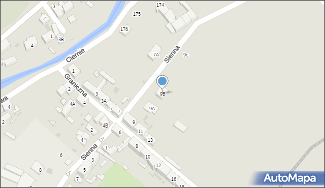 Świebodzice, Graniczna, 9B, mapa Świebodzice