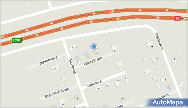 Świecie, Gruszkowa, 5, mapa Świecie
