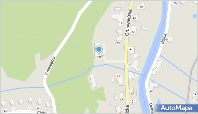 Świeradów-Zdrój, Grunwaldzka, 15a, mapa Świeradów-Zdrój