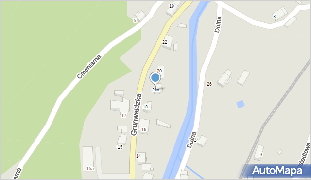 Świeradów-Zdrój, Grunwaldzka, 20a, mapa Świeradów-Zdrój
