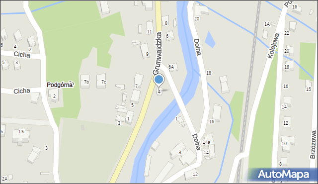 Świeradów-Zdrój, Grunwaldzka, 4, mapa Świeradów-Zdrój