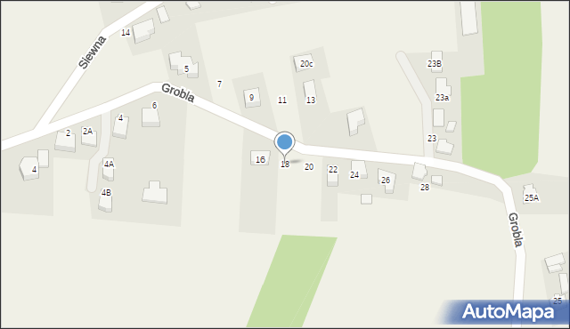 Świerczyniec, Grobla, 18, mapa Świerczyniec