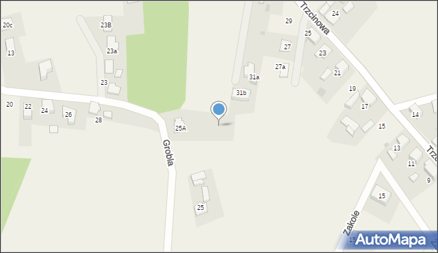 Świerczyniec, Grobla, 31a, mapa Świerczyniec