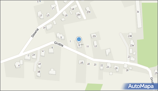 Świerczyniec, Grobla, 9, mapa Świerczyniec