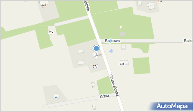 Świętajno, Grunwaldzka, 27, mapa Świętajno