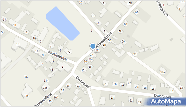 Świętajno, Grunwaldzka, 44, mapa Świętajno