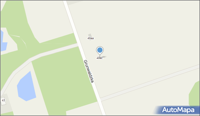 Świętajno, Grunwaldzka, 49ac, mapa Świętajno
