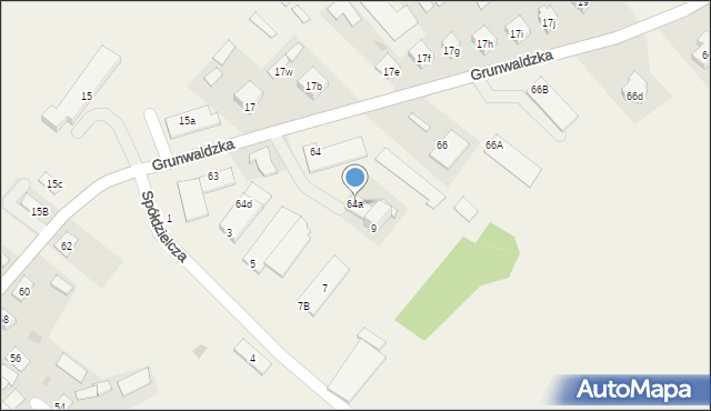 Świętajno, Grunwaldzka, 64a, mapa Świętajno