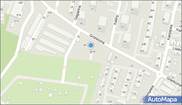 Świętochłowice, Graniczna, 47, mapa Świętochłowice