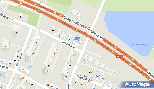 Świętochłowice, Granitowa, 13D, mapa Świętochłowice