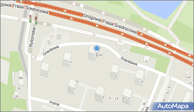 Świętochłowice, Granitowa, 6, mapa Świętochłowice