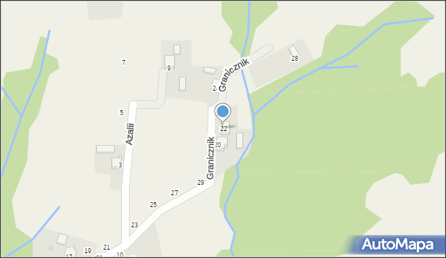 Świnna, Granicznik, 22, mapa Świnna