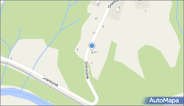 Świnna, Granicznik, 4, mapa Świnna