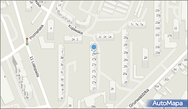 Świnoujście, Grunwaldzka, 27f, mapa Świnoujście