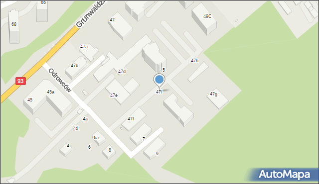 Świnoujście, Grunwaldzka, 47i, mapa Świnoujście