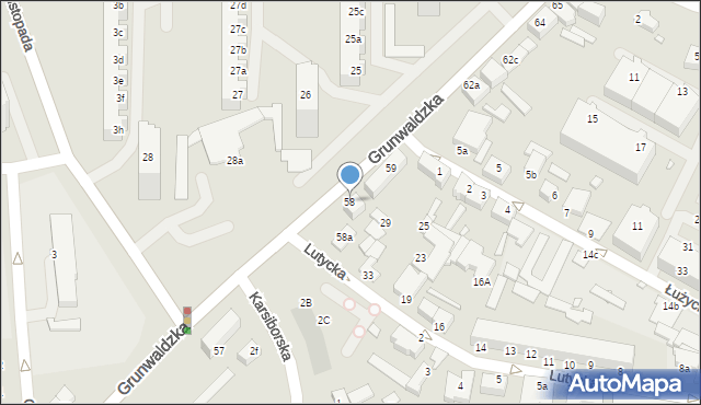 Świnoujście, Grunwaldzka, 58, mapa Świnoujście