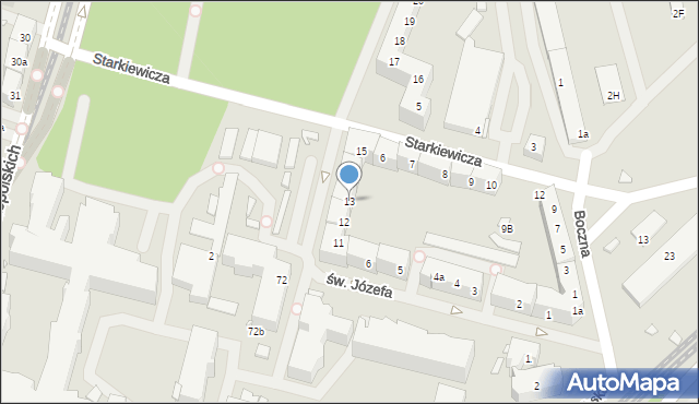 Szczecin, Grudziądzka, 13, mapa Szczecina