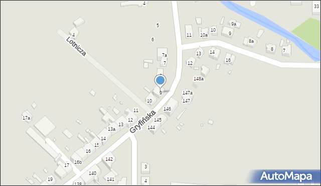 Szczecin, Gryfińska, 9, mapa Szczecina