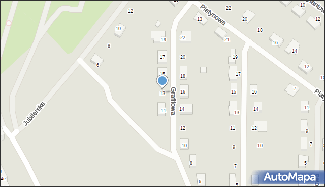 Szczecin, Grafitowa, 13, mapa Szczecina