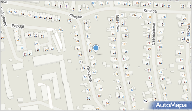 Szczecin, Gronowa, 28a, mapa Szczecina