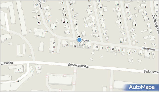 Szczecin, Gronowa, 29, mapa Szczecina