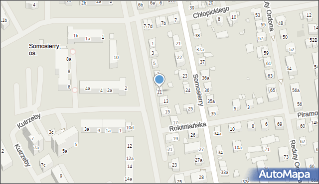 Szczecin, Grota-Roweckiego Stefana, gen., 11, mapa Szczecina