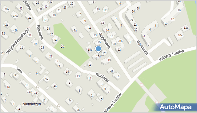 Szczecin, Grzybowa, 17a, mapa Szczecina