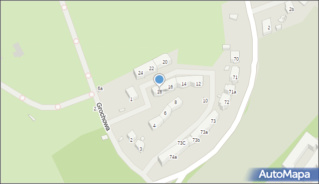 Szczecin, Grochowa, 18, mapa Szczecina