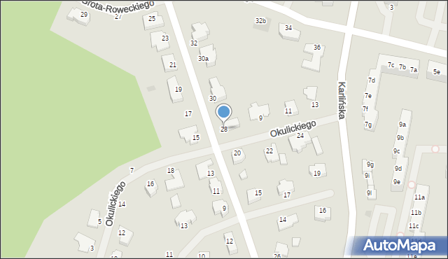 Szczecinek, Grota-Roweckiego Stefana, gen., 28, mapa Szczecinek