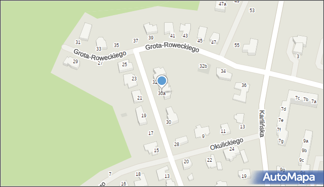 Szczecinek, Grota-Roweckiego Stefana, gen., 30a, mapa Szczecinek