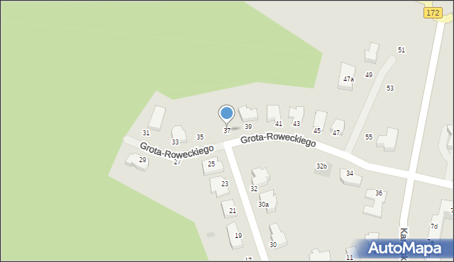 Szczecinek, Grota-Roweckiego Stefana, gen., 37, mapa Szczecinek