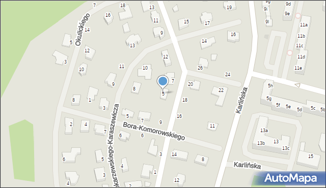 Szczecinek, Grota-Roweckiego Stefana, gen., 5, mapa Szczecinek