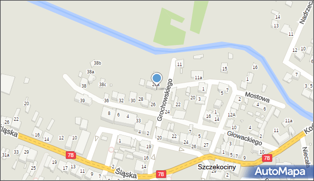 Szczekociny, Grochowskiego, 5, mapa Szczekociny