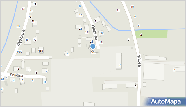 Szczucin, Grabowa, 20a, mapa Szczucin