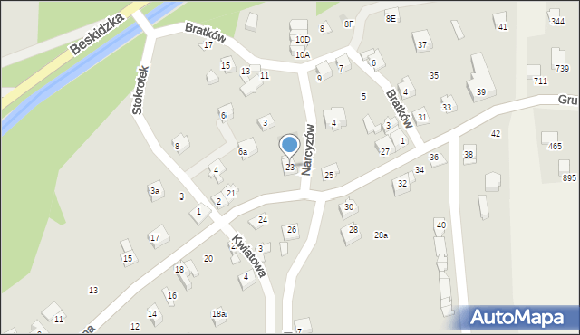 Szczyrk, Graniczna, 23, mapa Szczyrk