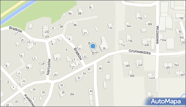 Szczyrk, Graniczna, 33, mapa Szczyrk
