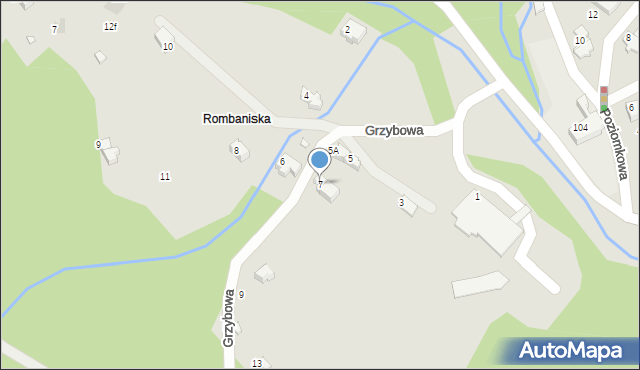 Szczyrk, Grzybowa, 7, mapa Szczyrk