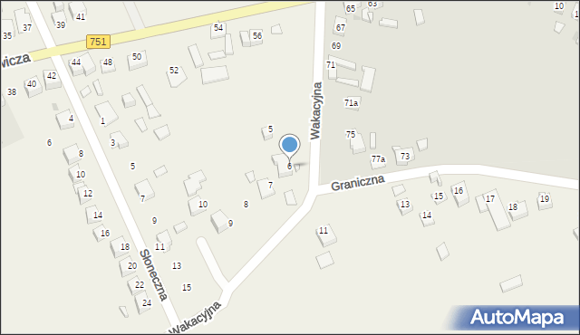 Szewna, Graniczna, 6, mapa Szewna