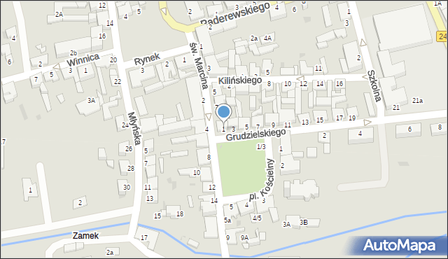 Szubin, Grudzielskiego Kazimierza, gen., 1, mapa Szubin