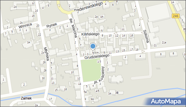 Szubin, Grudzielskiego Kazimierza, gen., 5, mapa Szubin