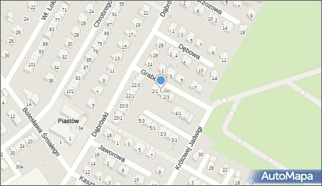 Tarnobrzeg, Grabowa, 2/2, mapa Tarnobrzegu